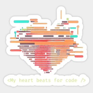 My heart beats for code - V2 Sticker